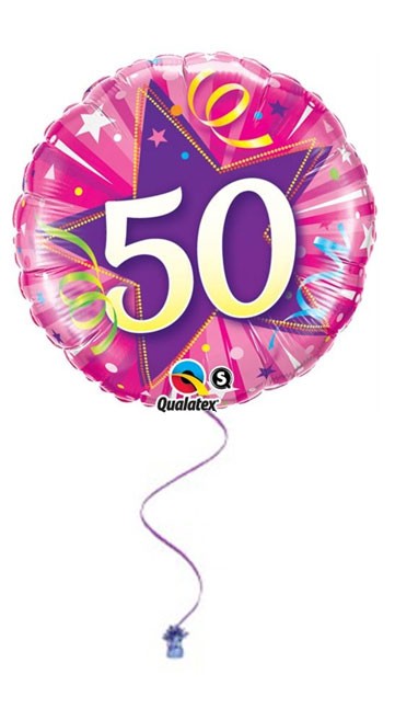 Pink 50th Birthday 18" Foil