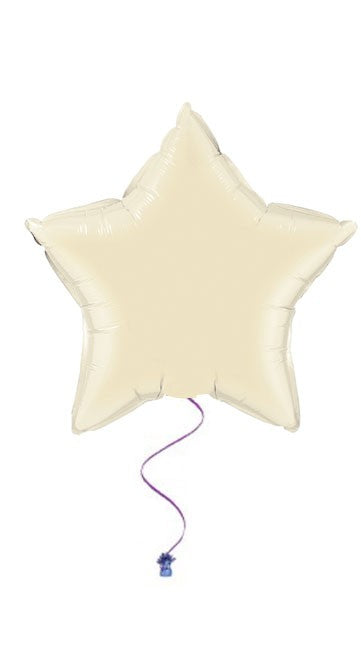 plain star balloons ivory