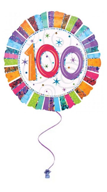 100th Radiant Birthday 18" Foil