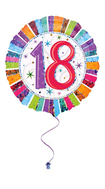 Colourful 18th Birthday Balloon