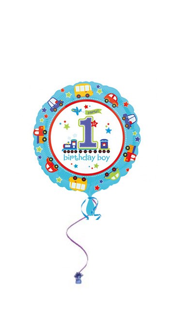 All Aboard Bday Foil Balloon 18in