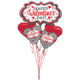 Big! Happy Valentine's Day Marquee Helium Balloon Bouquet (5)