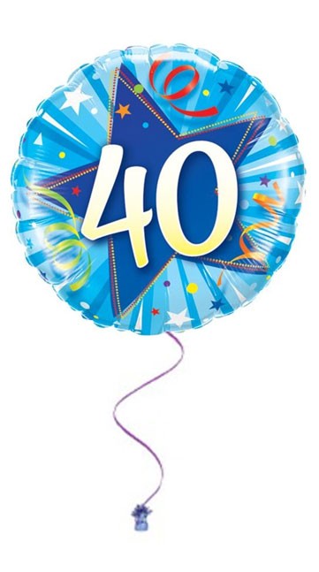 Blue 40th Birthday Foil