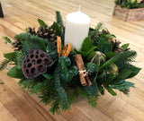 Christmas Scented Candle Centrepiece