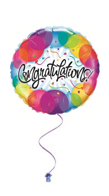 Congratulations Balloon pattern 18"