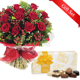 Dozen Red Roses & Butlers Chocolates