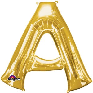 Letter A Gold SuperShape Balloon