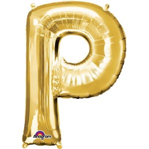 Letter P Gold SuperShape Balloon
