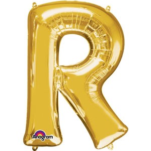 Letter R Gold SuperShape Balloon