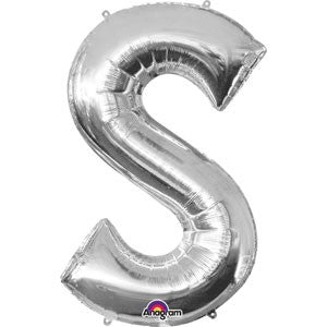 Letter S Silver SuperShape Balloon