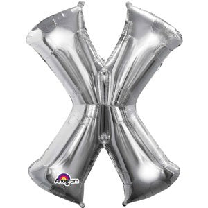 Letter X Silver SuperShape Balloon