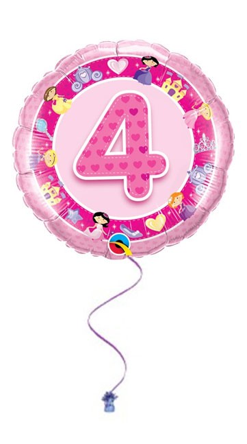 Pink 4th Birthday Foil