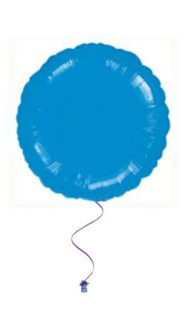Plain circle balloons blue