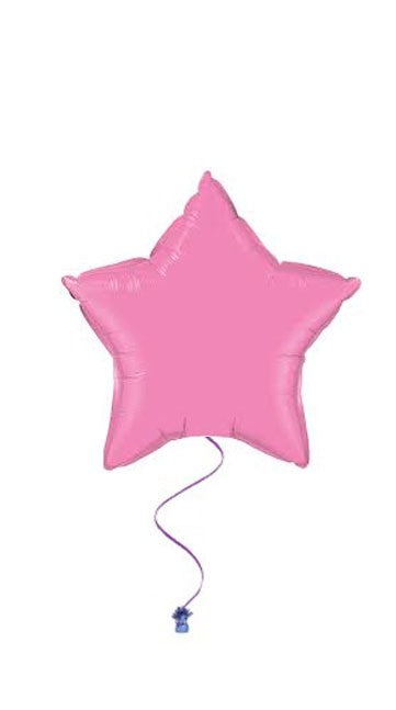 Plain star balloons pink