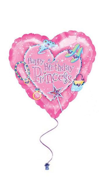 Princess Birthday Holographic Balloon 18in