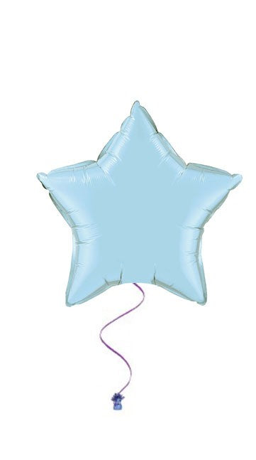 Plain star balloons blue