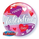 Happy Valentines Day Purple Hearts