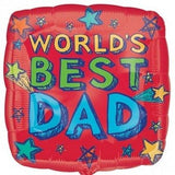 World's Best Dad Foil Balloon 18in